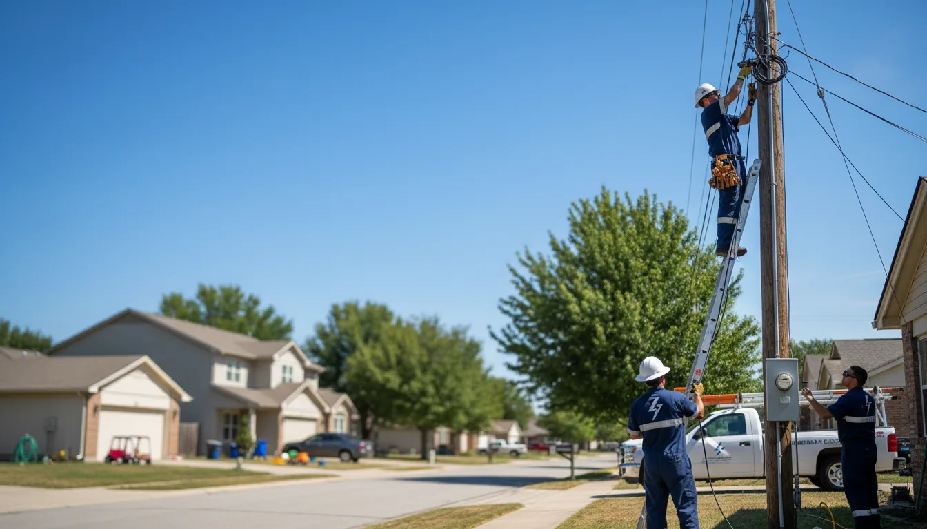 Residential electrician providing installation services in Hoffman, IL